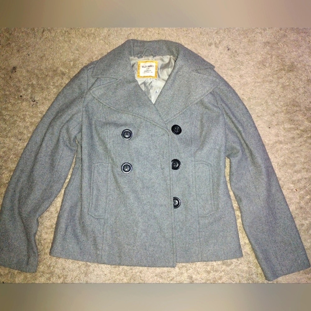 Grey old navy peacoat